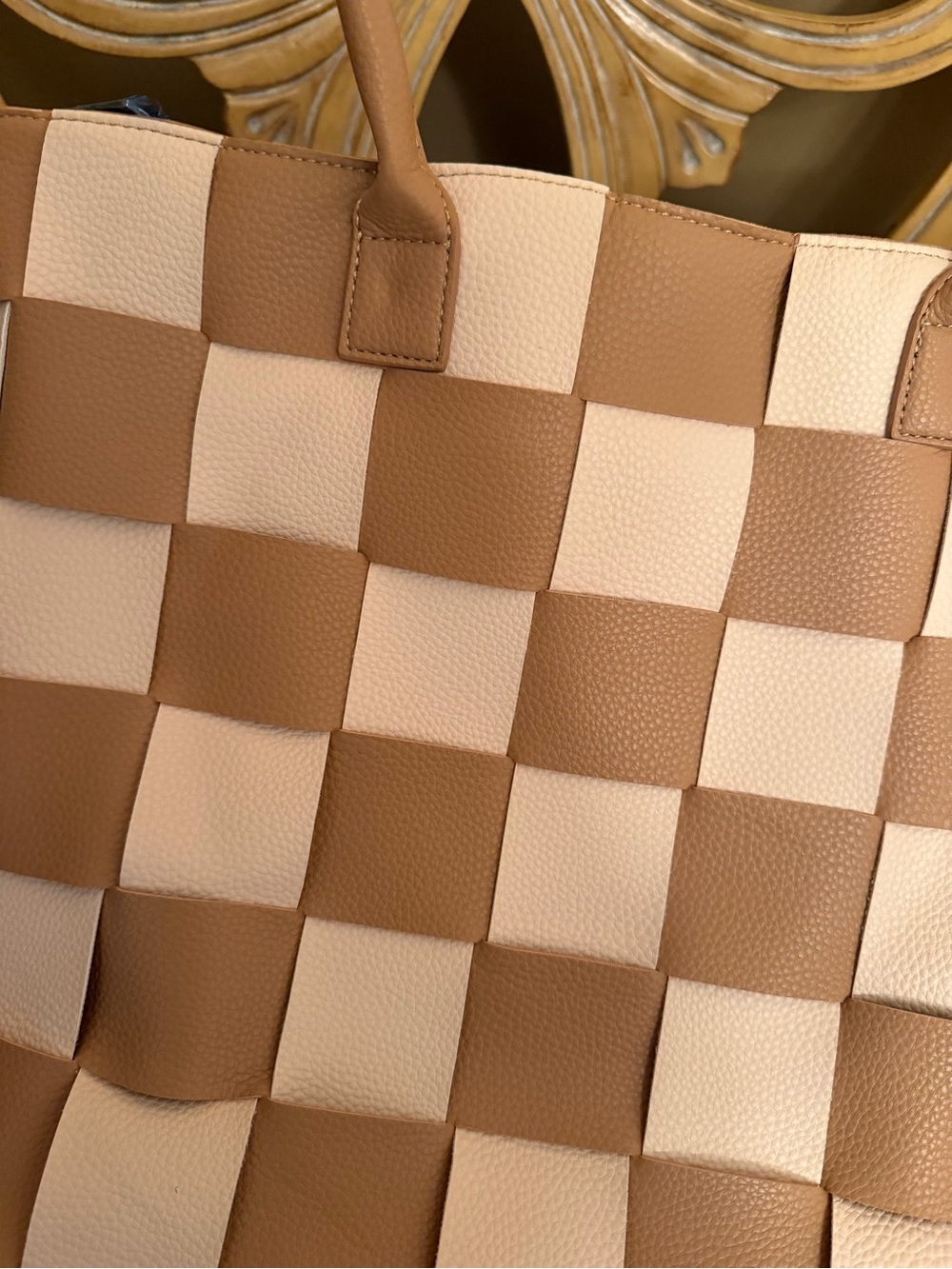 Pretty Simple COURTNEY CHECKERED TOTE with travel slider NWT - Picture 6 of 10